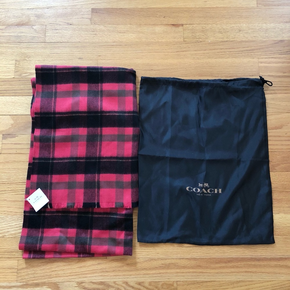 Coach cashmere and wool scarf